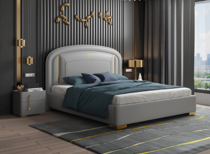 Double bed Bed Wood Design Luxury Furniture Upholstered bed Design bed Beds